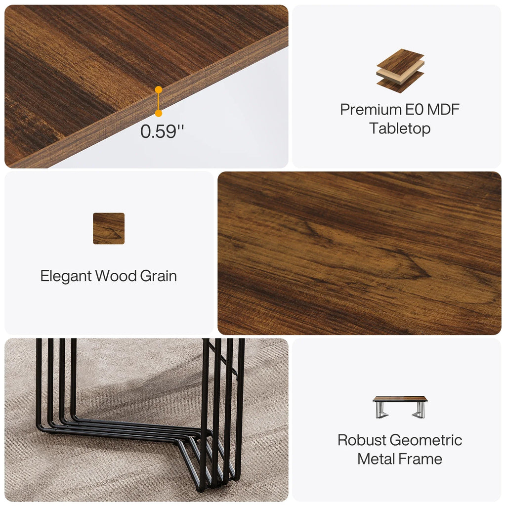 Konferenztisch 200 Ã— 100 Ã— 75 cm â€“ Besprechungstisch mit Metallgestell