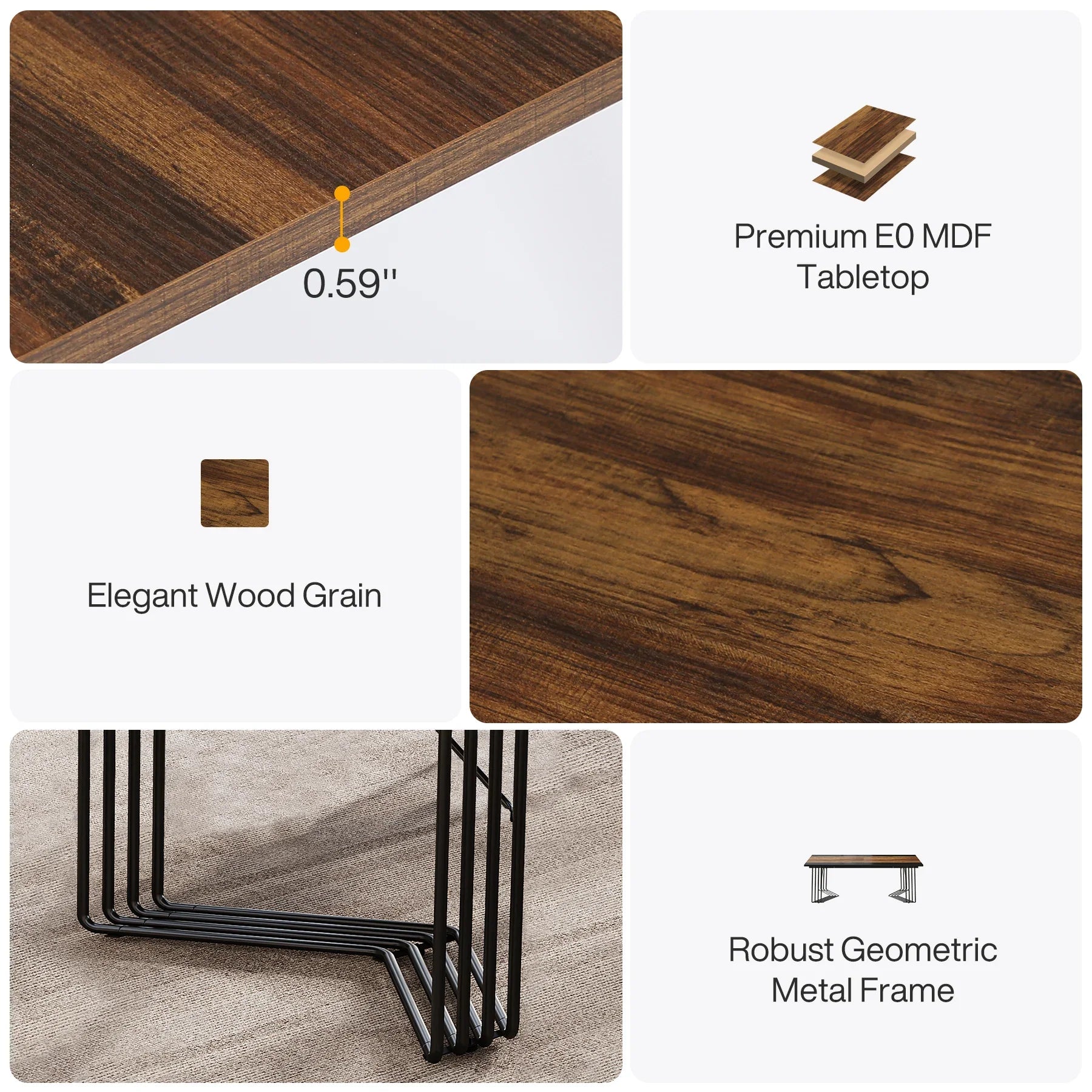 Konferenztisch 200 Ã— 100 Ã— 75 cm â€“ Besprechungstisch mit Metallgestell