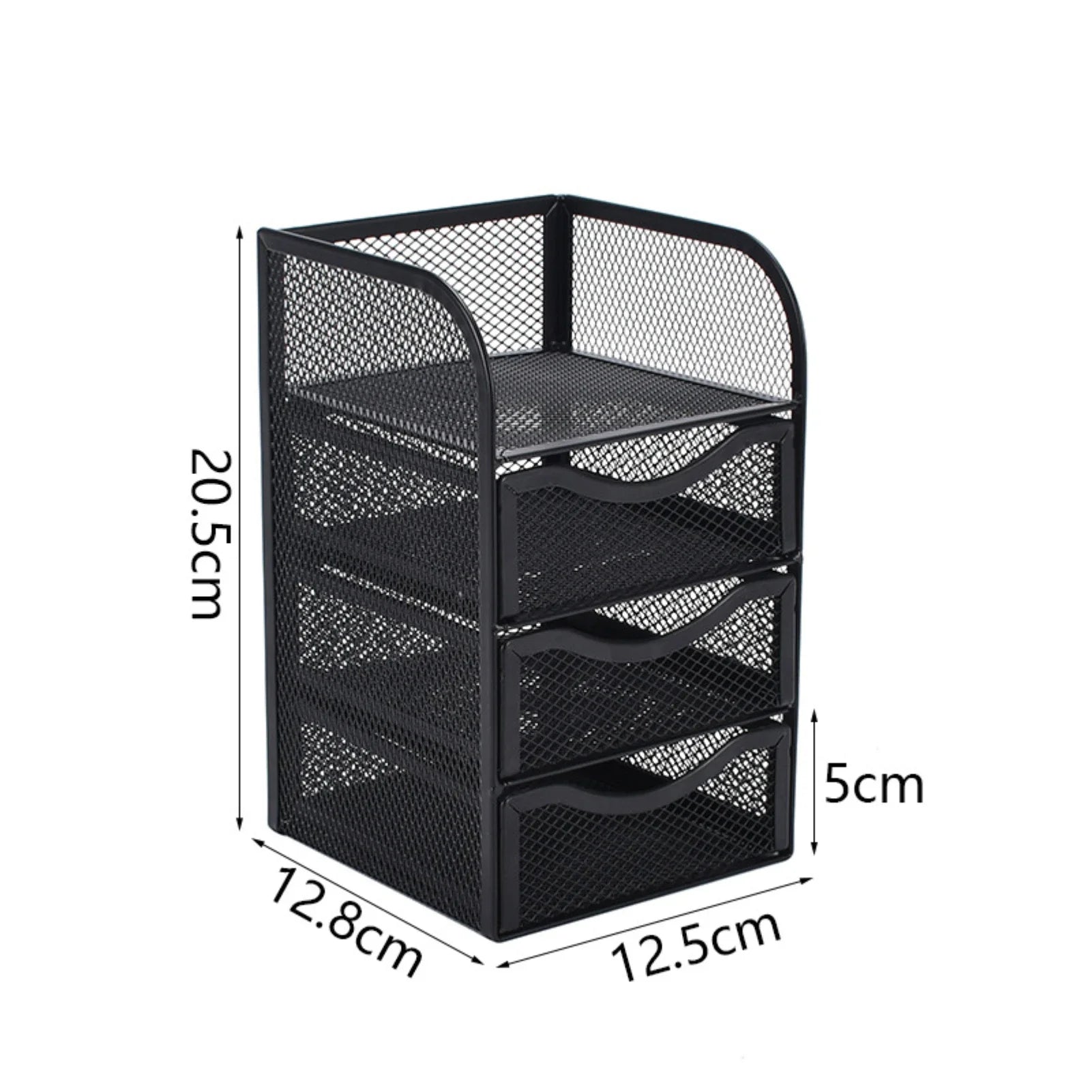 Schreibtisch-Organizer aus Metall mit 3 Schubladen â€“ Mesh Desktop-Aufbewahrung