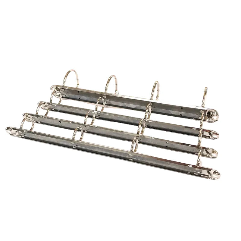A4 Ringbuchmechanik aus Metall mit 4 D-Ringen â€“ Silber
