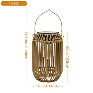 Solar Rattan Laterne Wasserdicht fur Garten und Terrasse