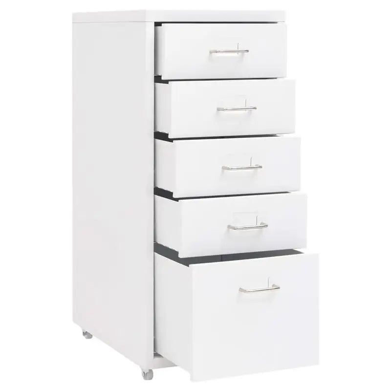 Rollcontainer 28 Ã— 41 Ã— 69 cm â€“ Aktenschrank fÃ¼r BÃ¼ro und Homeoffice, WeiÃŸ