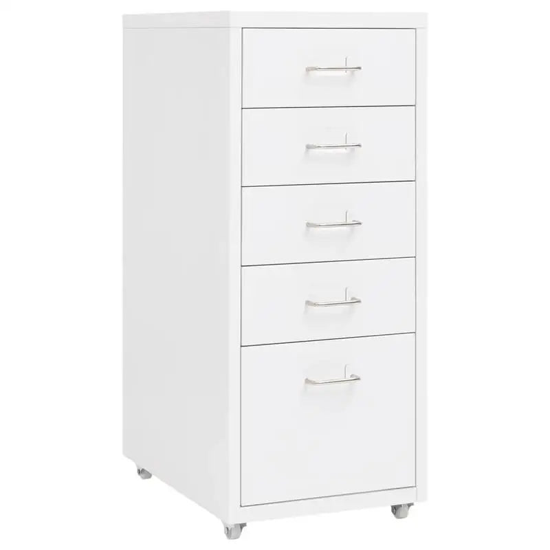 Rollcontainer 28 Ã— 41 Ã— 69 cm â€“ Aktenschrank fÃ¼r BÃ¼ro und Homeoffice, WeiÃŸ