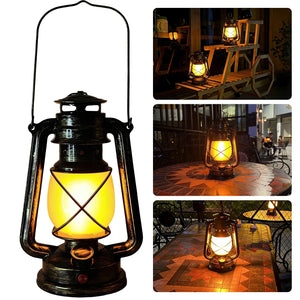 Vintage LED Campinglaterne USB Wiederaufladbar mit Flammeneffekt