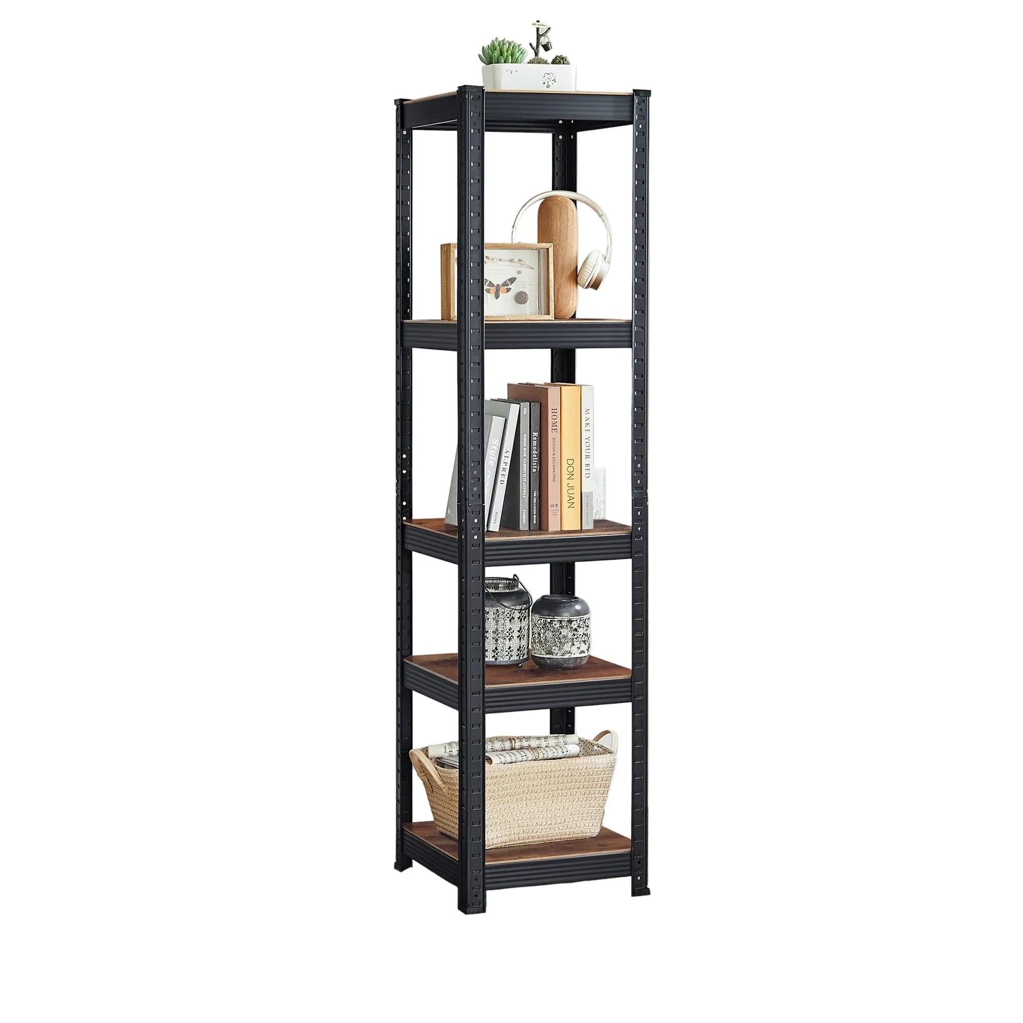 Schwerlastregal 150 Ã— 37 Ã— 37 cm mit 5 BÃ¶den aus Stahl und MDF â€“ HÃ¶henverstellbares Lagerregal