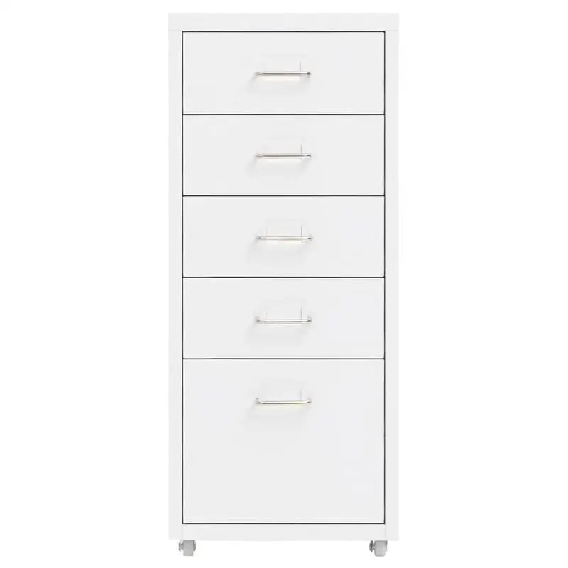 Rollcontainer 28 Ã— 41 Ã— 69 cm â€“ Aktenschrank fÃ¼r BÃ¼ro und Homeoffice, WeiÃŸ