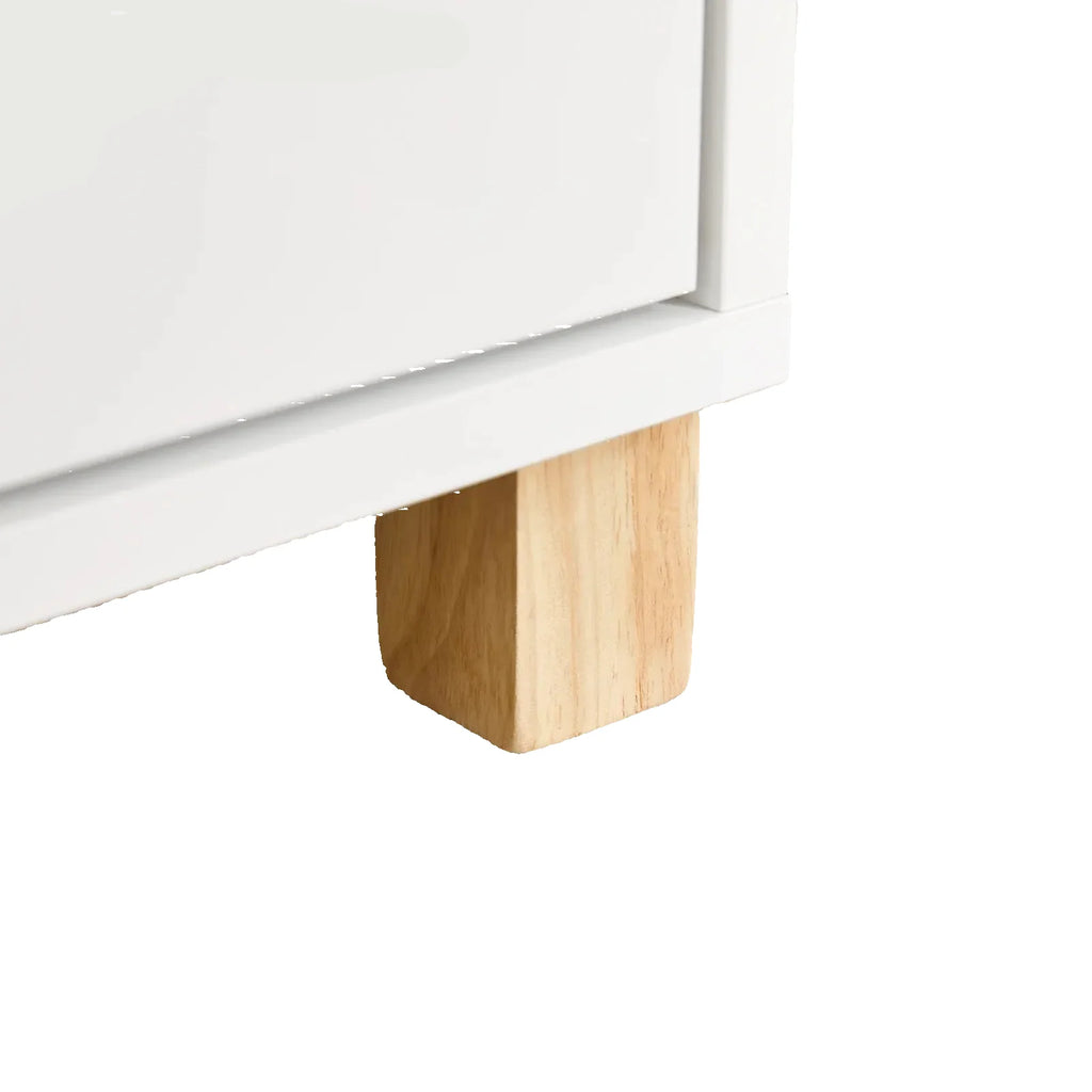 Aktenschrank 90 Ã— 75 Ã— 45 cm mit 3 Schubladen und Druckerfach â€“ WeiÃŸ/Natur