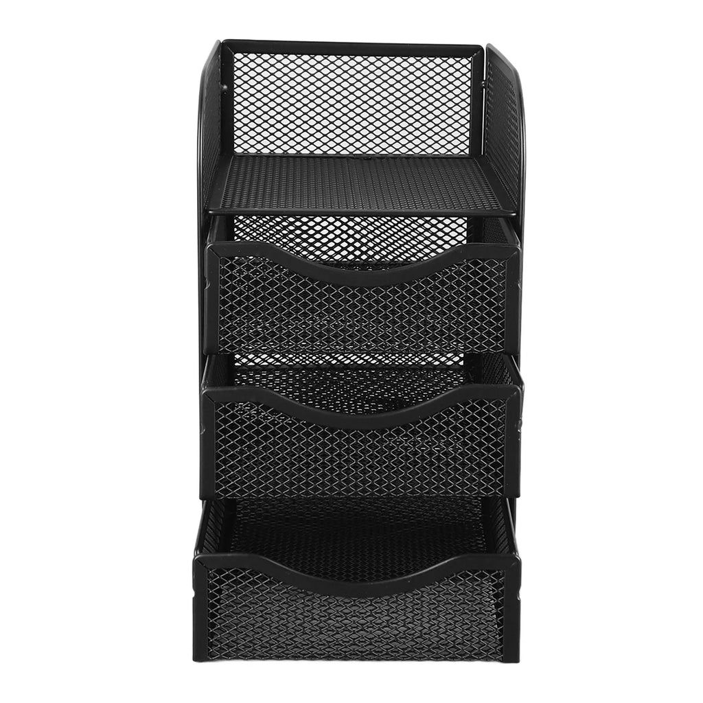 Schreibtisch-Organizer aus Metall mit 3 Schubladen â€“ Mesh Desktop-Aufbewahrung