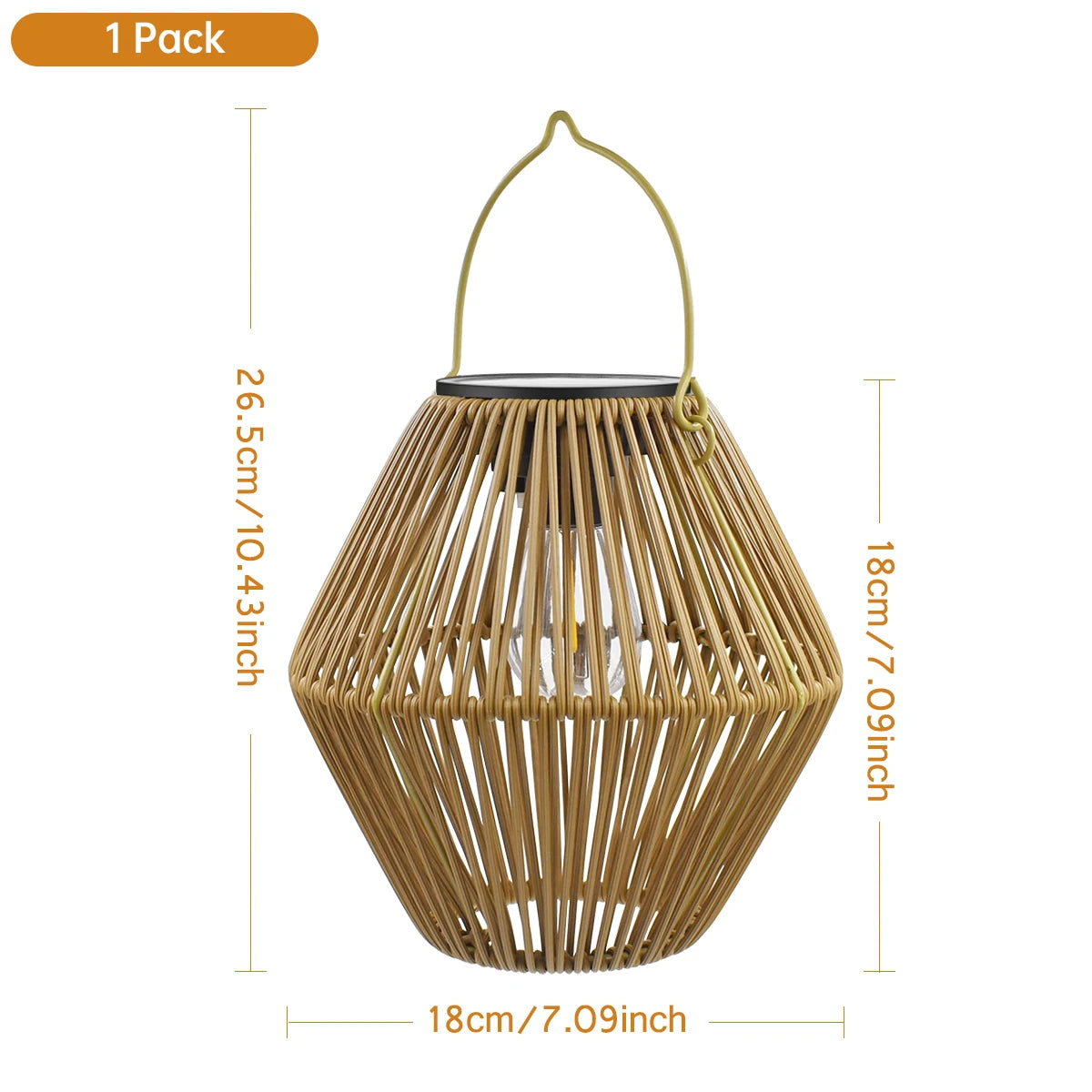 Solar Rattan Laterne Wasserdicht fur Garten und Terrasse