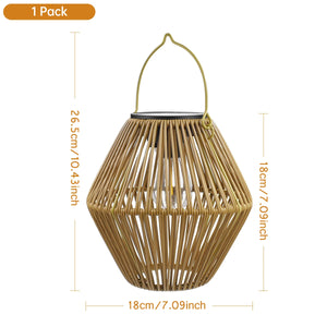 Solar Rattan Laterne Wasserdicht fur Garten und Terrasse