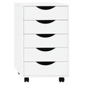 Rollcontainer 40 Ã— 40 Ã— 66,5 cm mit 5 Schubladen â€“ Aktenschrank auf Rollen